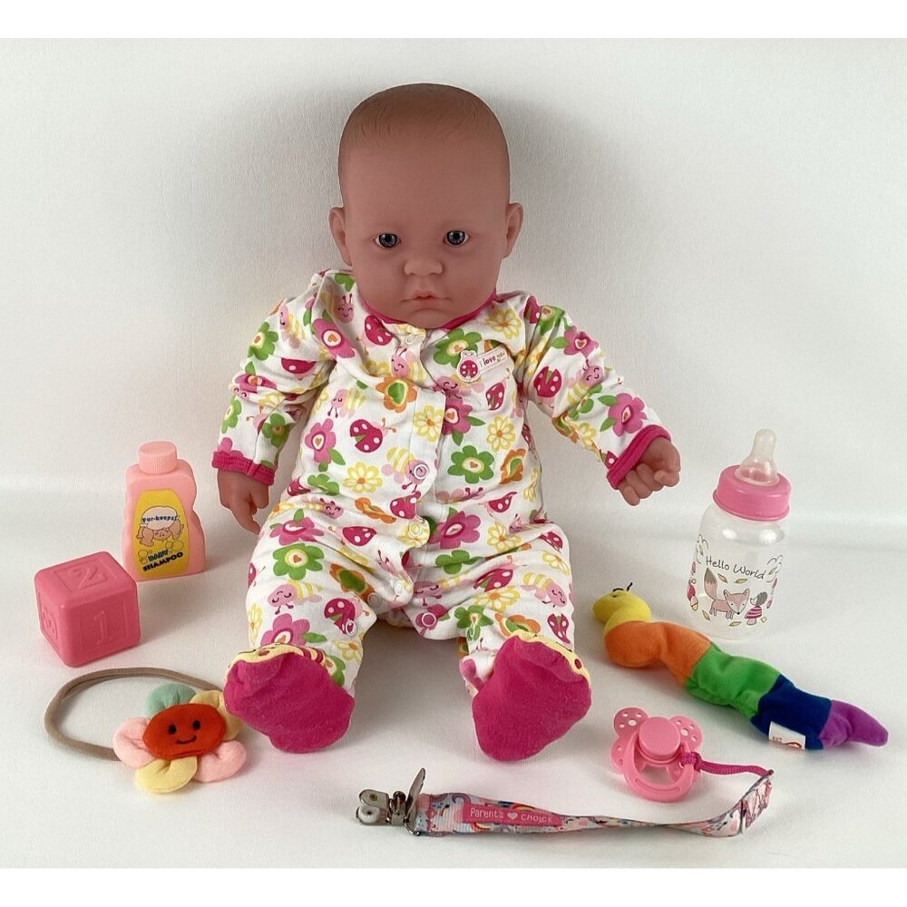 Berenguer Baby Doll Blue Eyes JC Toys Cuddly Soft Body Vinyl 20" Doll MINT